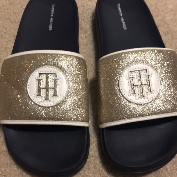 Gorgeous , Gold, Sparkle Tommy size 10!slip ons - Picture 2 of 4